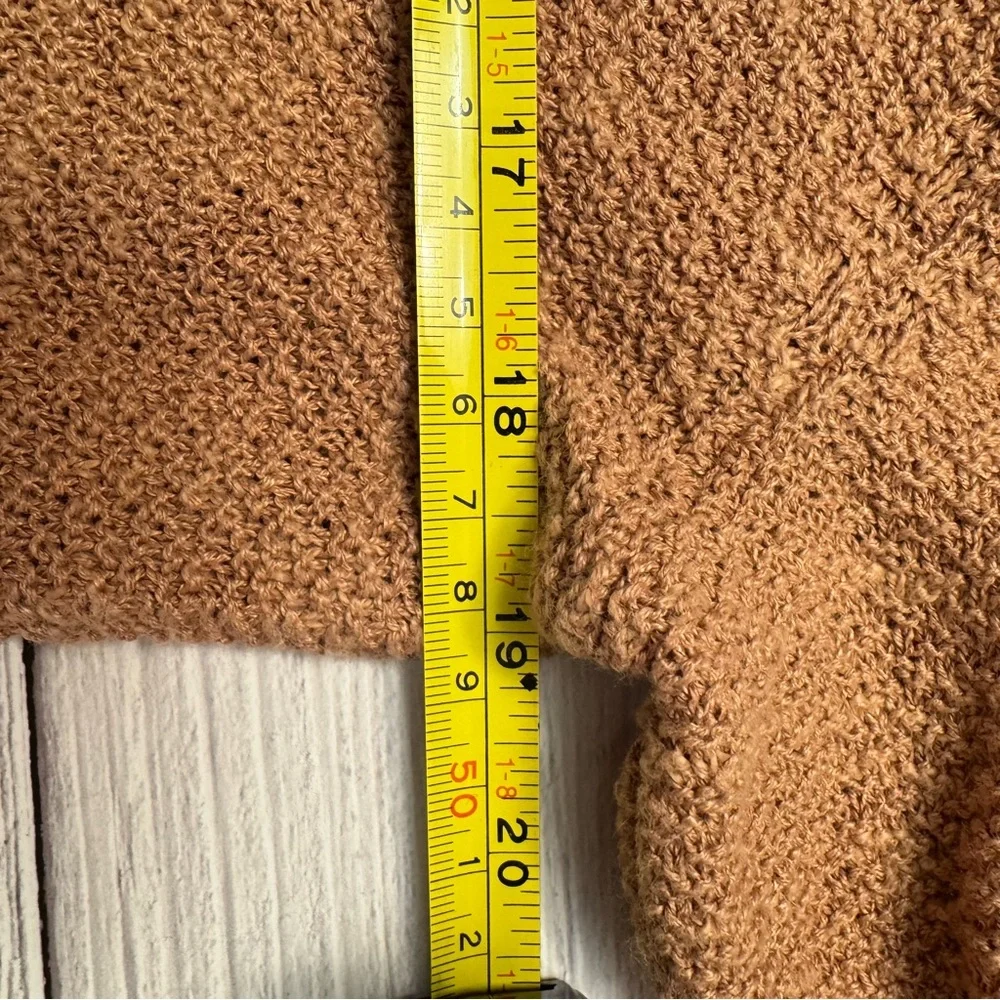 Eileen Fisher Organic Linen Cotton V-Neck Knit Top Warm Tan M, Capsule Wardrobe - Picture 9 of 9